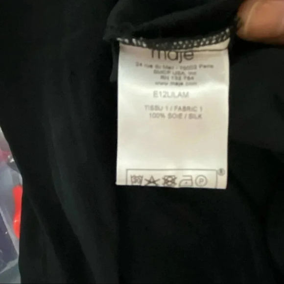 Maje 2 black silk sleeveless jumpsuit with pockets NEW - Picture 2 of 15